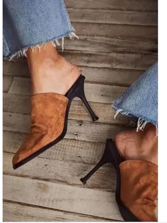 Free People Shoes - Free People Suede Leila Heeled Mule EU 36: Bohemian western